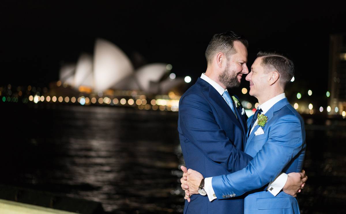 Michael and Michael's wedding at the Harbourside Room | MCA Australia